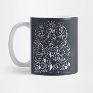 White Transfiguration | Μεταμορφωσις | Russian Outline of the Icon of the Transfiguration Mug